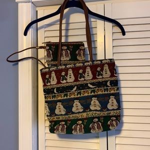 Snowman Purse with detachable coin purse